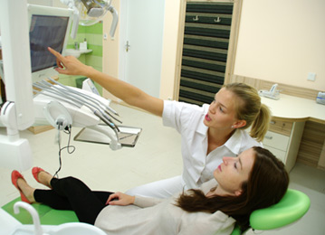 Dental treatment in progress